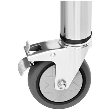 КУХОННЫЙ СТОЛ ИЗ НЕРЖАВЕЮЩЕЙ СТАЛИ С КОЛЕСНОЙ КРАЙКОЙ