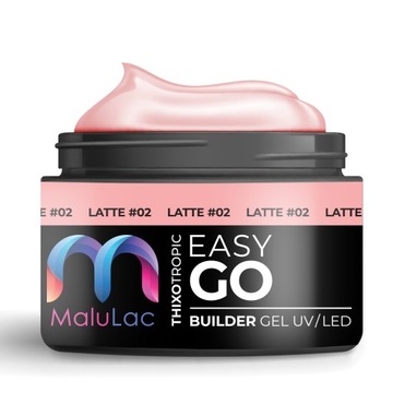 MaluLac EasyGo LATTE гель для наращивания ногтей 45г
