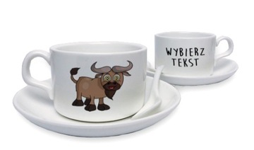 FILIŻANKA Z NADRUKIEM ZWIERZĘTA BAWÓŁ GNU SAFARI