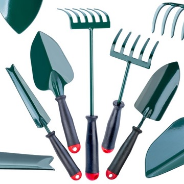 НАБОР САДОВЫХ ИНСТРУМЕНТОВ 5-в-1 ГРАБЛИ ЛОПАТА ГВОЗДРЕЗЫ