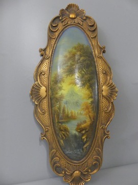 OBRAZ ZŁOTA RAMA 93 x 44 cm PEJZAŻ