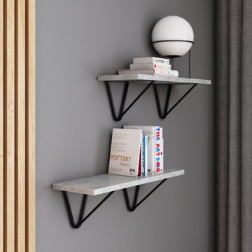 PÓŁKA WISZĄCA LOFT PINO DO SALONU SYPIALNI BIURA 50 CM