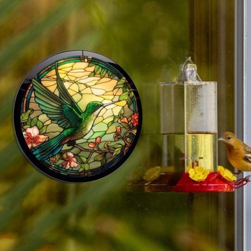 Наклейка на окно, украшение для окна, простая установка, ПВХ, стиль «Колибри», C