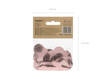 Konfetti kółka kółeczka różowe złoto gold rose 15g