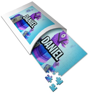 PUZZLE prezent TWOJE IMIĘ - FORTNITE - ŚWIĘTA