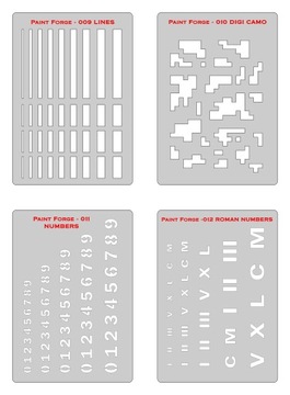 Paint Forge 011 M NUMBERS трафарет трафарет