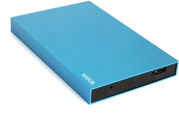 DYSK ZEWNĘTRZNY 500GB PRZENOŚNY PAMIĘĆ USB 3.0 HDD NIEBIESKI PENDRIVE