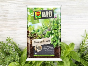 ПОЧВЕННЫЙ БИОСУБСТРАТ ДЛЯ ТРАВ БАЗИЛИК МЯТА РОЗМАРИН ЭКО 5л КОМПО