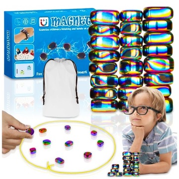 KAMIENIE MAGNETYCZNE MAGNETYCZNA GRA W SZACHY STRATEGICZNA KOLOROWE 20 SZT