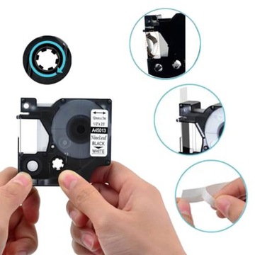 5x Taśma do DYMO LP350 360D 450D D1 45013 12mm 7m