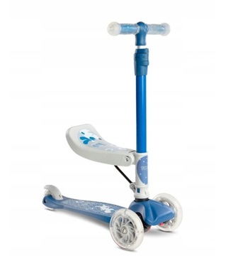 302427 СКУТЕР LED БАЛАНС, ТРЕХКОЛЕСНЫЙ 2в1, СИНИЙ, СВЕТЯЩИЕСЯ КОЛЕСА