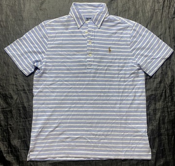 Ralph Lauren/ ORYGINALNE Bawełnaine POLO W PASKI rozmiar L