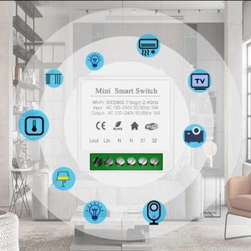 Wi-Fi Mini Tuya Smart Switch 16A DIY Aubess двухсторонний переключатель