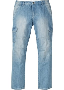Z7108 DŻINSY REGULAR FIT BOJÓWKI NIEBIESKIE R.52