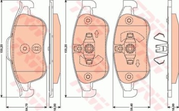 Передние диски и колодки TRW RENAULT MEGANE III 1.5