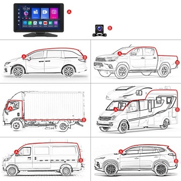 RADIO STACJA MULTIMEDIALNA ANDROID AUTO APPLE CARPLAY ANDROID 13 DVR 4/64GB