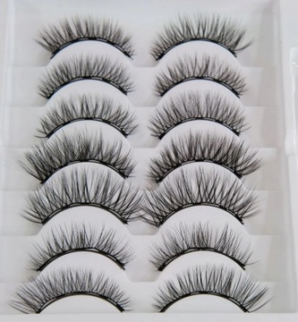 МАГНИТНЫЕ РЕСНИЦЫ 7X ДЛИННЫЕ + ПИНЦЕТ + 2X ПОДВОДКА ДЛЯ ГЛАЗ