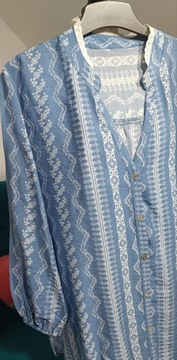 Niebieska koszula wzór wiskoza Encuentro 42