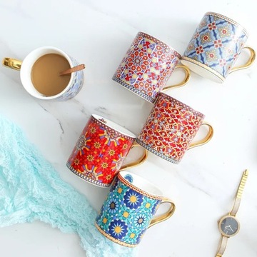 Роскошный марокканский кофейный набор в британском стиле с блюдцем и золотым Генделем