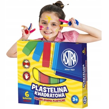 KOMPLET Plastelina Kwadratowa ASTRA 6 kol. OKAZJA!