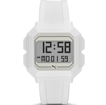 Biały zegarek sportowy Puma z wyświetlaczem Remix
