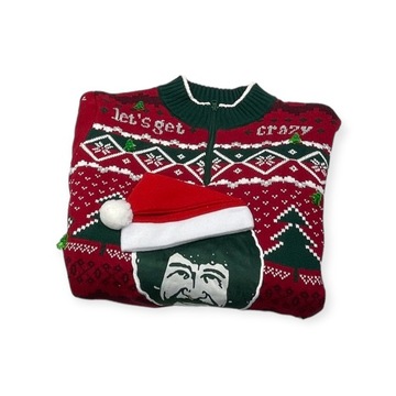 Wciągany sweter męski świąteczny ledy SPENCER'S XL