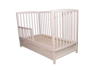 БЕЛАЯ ДЕТСКАЯ КРОВАТЬ/ЛЕНТА С ЯЩИКОМ