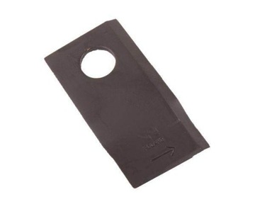 Nóż. nożyk kosiarka lewy 94x50x4mm otwór 19 zastosowanie 58031193 BCS WARY