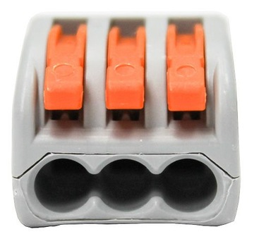 SZYBKOZŁĄCZKA WAGO KOSTKA ELEKTRYCZNA 3x4 mm 1 szt 222-413