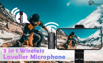 БЕСПРОВОДНОЙ СВЯЗАННЫЙ МИКРОФОН 2×3 В 1 МИНИ-МИКРОФОН 2,4G СВЕРХНИЗКАЯ ЗАДЕРЖКА