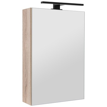 SZAFKA ŁAZIENKOWA Z LUSTREM OŚWIETLENIEM LAMPKĄ LED LUSTRZANA WISZĄCA 40 cm