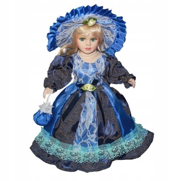30cm Porcelanowa Figurki kobiece z metalowym