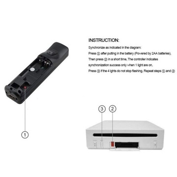 Комплект из 2 контроллеров жестов и джойстика-нунчака для Nintendo Wii Wii U