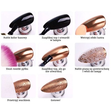 Хромированный зеркальный эффект Серебряная пыль