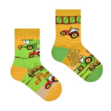 Skarpetki dla dzieci traktory - Spox Sox - r.23-26