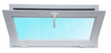 Okno PCV BIAŁE 100x50 dwuszybowe uchylane 1000x500 NOWE