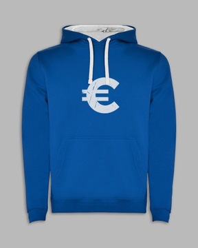 BLUZA Z KAPTUREM - EURO Niebieski XXL