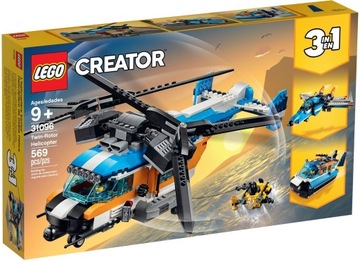 LEGO CREATOR 3W1 31096 SAMOLOT PODUSZKOWIEC ŚMIGŁO