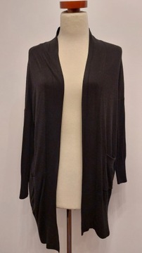 PRIMARK M CZARNY KARDIGAN SWETER MIDI