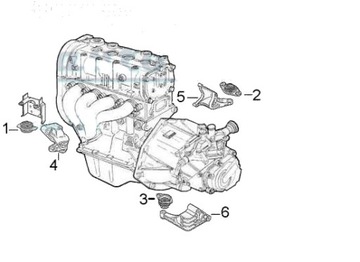 FIAT ALBEA PALIO II ULOŽENÍ 3KS MOTORU