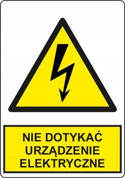 26 szt NAKLEJKA Nie dotykać urządzenie elektryczne