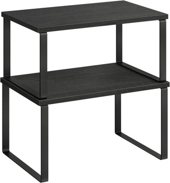 PÓŁKI REGAŁ ORGANIZER KOMPLET 2 STYL LOFT INDUSTRIALNY CZARNY - 30 cm -