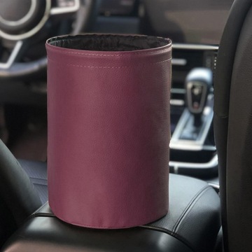 Wiszący worek na śmieci do samochodu Uniwersalny przenośny dodatek do wnętrza ze skóry PU Czerwony