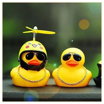 KACZKA SAMOCHODOWA ŻÓŁTA LED ZABAWNA KACZUSZKA OZDOBA PREZENT NA URODZINY