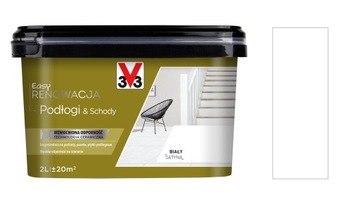 FARBA V33 EASY RENOWACJA PODŁOGI SCHODY BIAŁY 2L