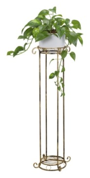 МЕТАЛЛИЧЕСКАЯ ПОДСТАВКА ДЛЯ ЦВЕТОВ В ВИДЕ ЛОФТА - ПАТИНИРОВАННАЯ МЕДЬ