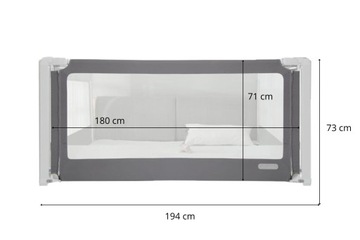 Карниз для кровати LUX 200 см, защитный чехол, БЕЗОПАСНО для детей