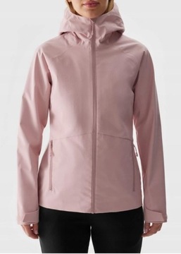 Damska kurtka przejściowa 4F wiosenna wodoodporna XL różowy