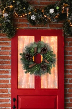 РОЖДЕСТВЕНСКИЙ ВЕНОК, ДЕКОР ДЛЯ ДВЕРИ СТОЛА