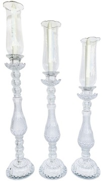 Zestaw kryształowych świeczników x3 2559